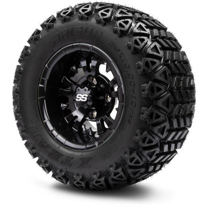 MODZ® 15" Vampire Glossy Black Wheels & Off-Road Tires Combo