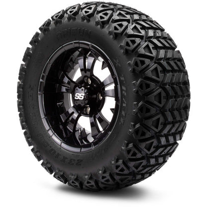 MODZ® 15" Vampire Glossy Black Wheels & Off-Road Tires Combo