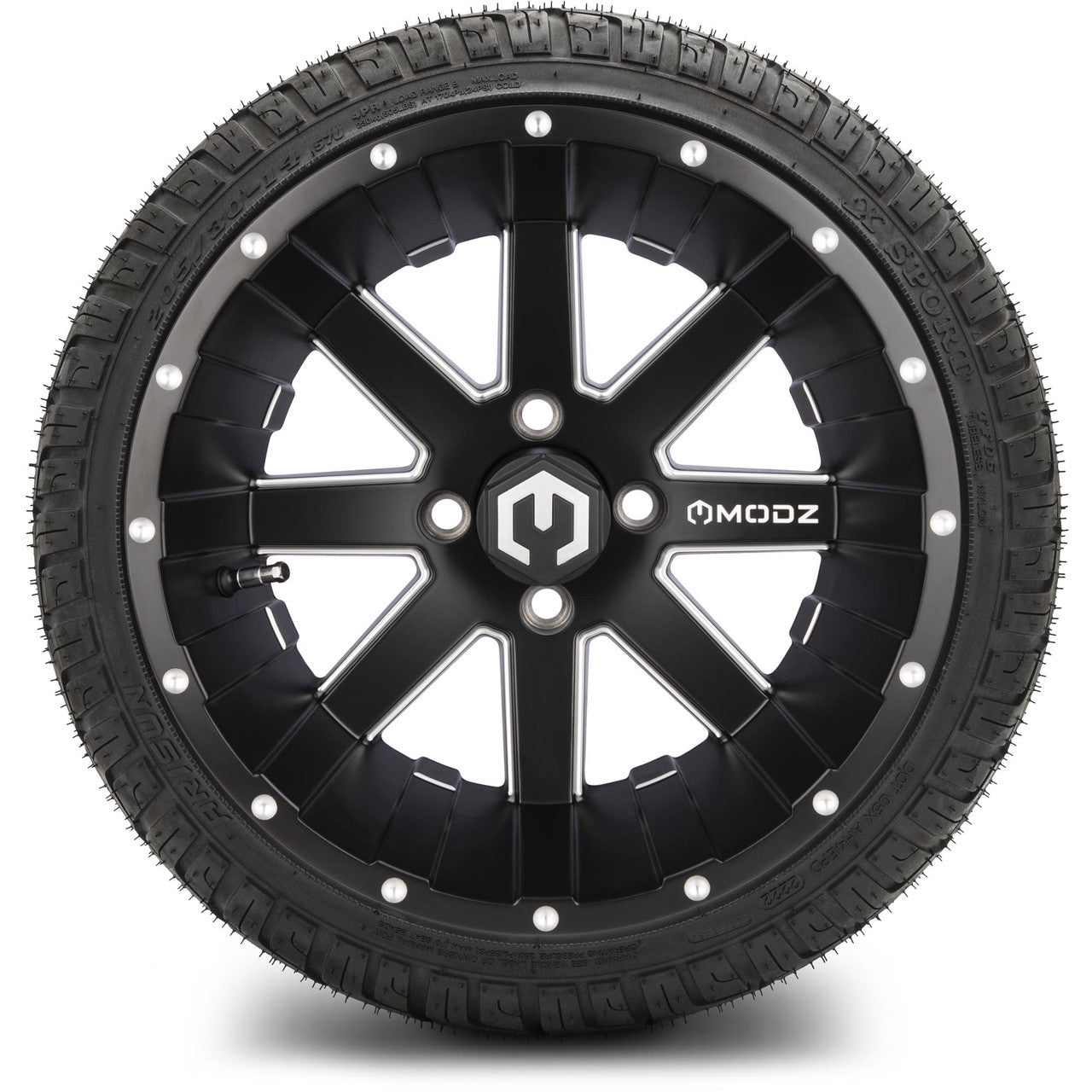 MODZ® 15" Matrix Machined Black Wheels & Off-Road Tires Combo