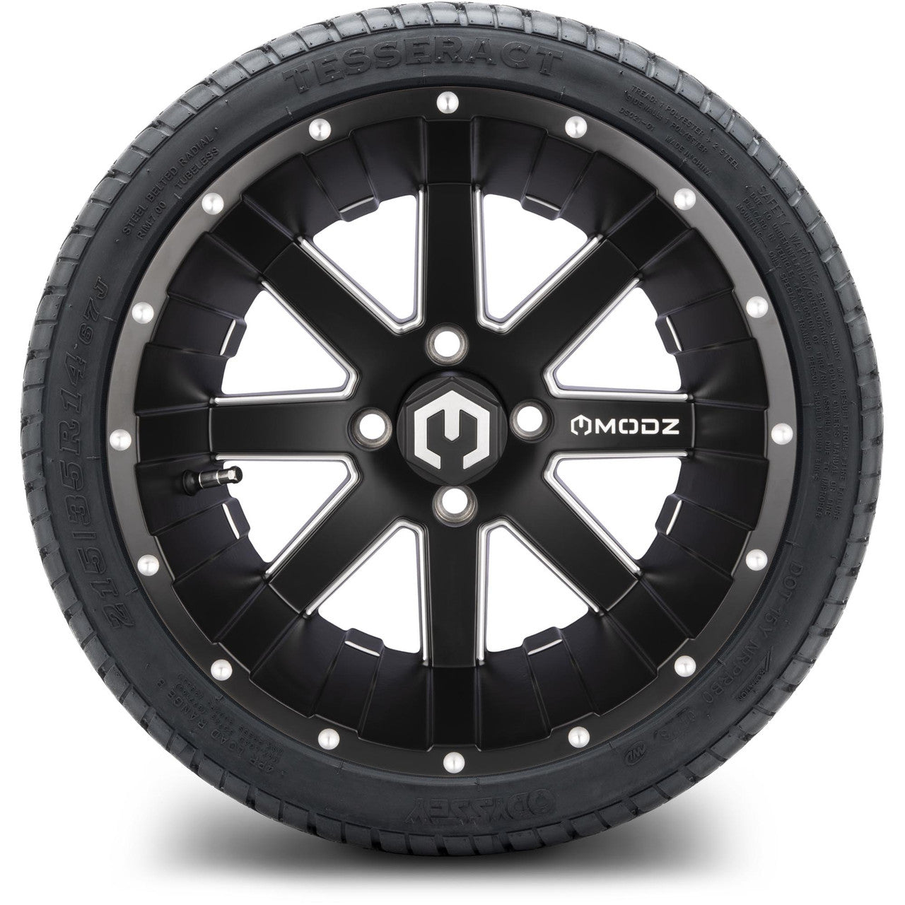 MODZ® 14" Assault Matte Black with Ball Mill Wheels & Street Tires Combo