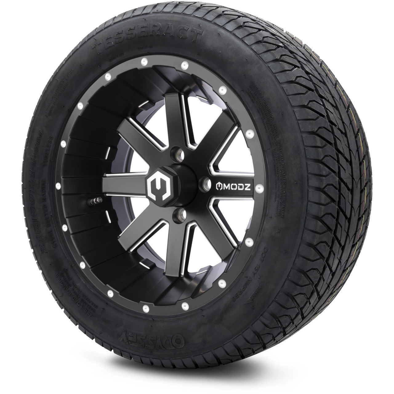 MODZ® 14" Assault Matte Black with Ball Mill Wheels & Street Tires Combo