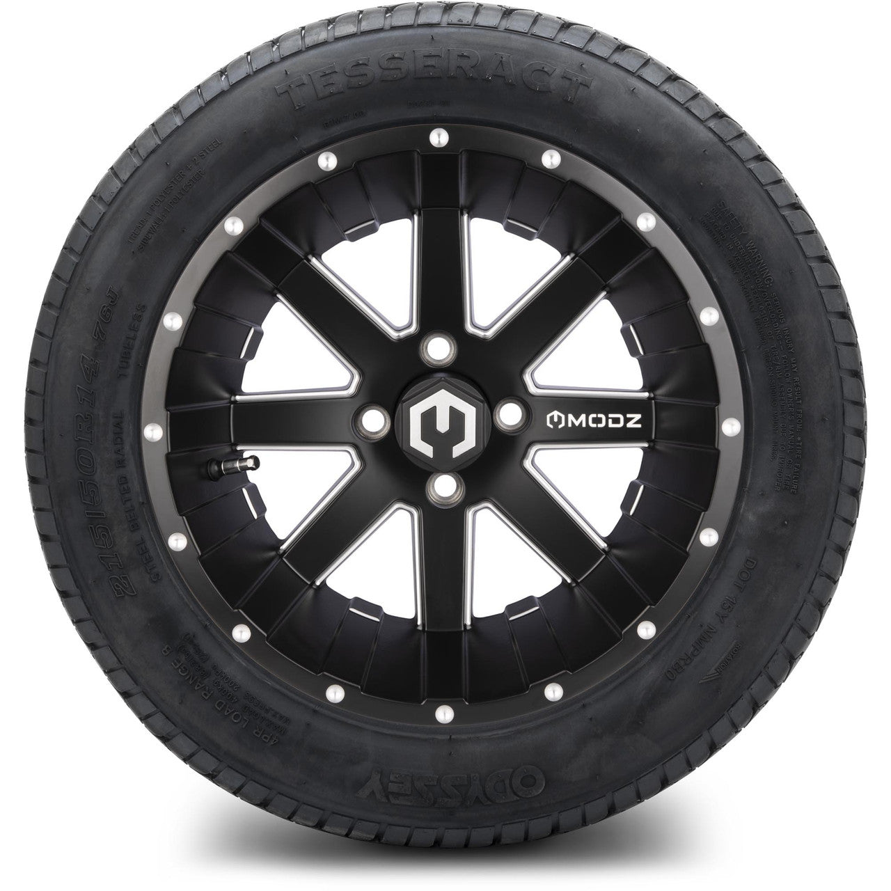 MODZ® 14" Assault Matte Black with Ball Mill Wheels & Street Tires Combo