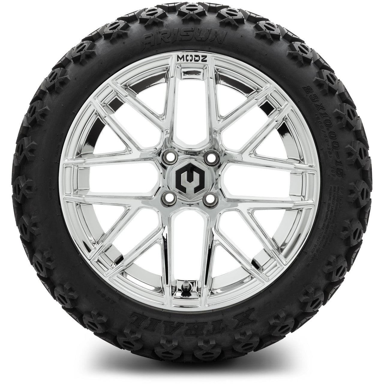 MODZ® 15" Matrix Chrome Wheels & Off-Road Tires Combo