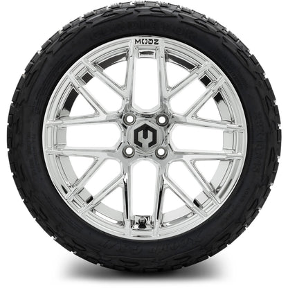 MODZ® 15" Matrix Chrome Wheels & Off-Road Tires Combo