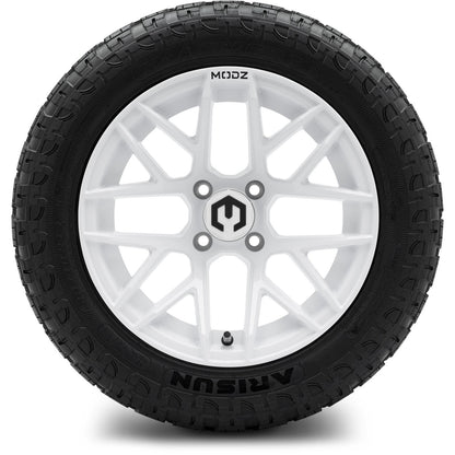 MODZ® 14" Matrix Glossy White Wheels & Off-Road Tires Combo