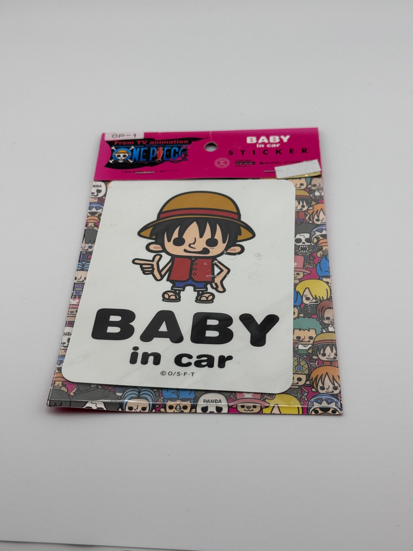 Genuine One Piece Baby Inker Luffy baby in car sticker